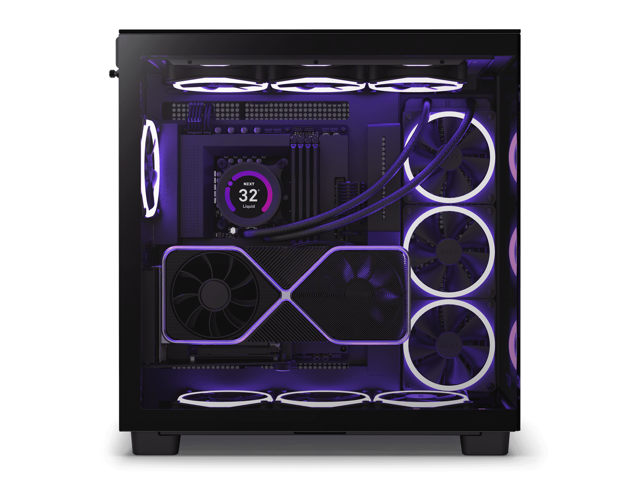 ほぼ新品　NZXT H9 Elite ブラック NZXT H9 Elite Tempered Glass ATX Mid-Tower Computer Case