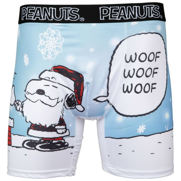 Peanuts Christmas Snoopy  and  Woodstock 2-Sided Boxer Briefs-Small (28-30)