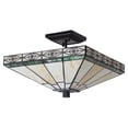 thumbnail image 2 of RADIANCE Goods Tiffany-Style 2 Light Mission Semi-Flush Ceiling Fixture 14" Shade, 2 of 8