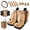 Aztec Wood, variant on Aztec Wood Car Seat Cover Sets for Women Retro Auto Steering Wheel Cover Seatbelt Pads+Cup Coasters+Trash Can Universal Fit Car Interior Set