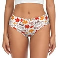 thumbnail image 1 of Balery Hello Autumn Maple Leaf Ropa Interior de Algodón para Mujer con Dibujo – Braguitas Cómodas y Elásticas, Estilo Clásico-Large, 1 of 6
