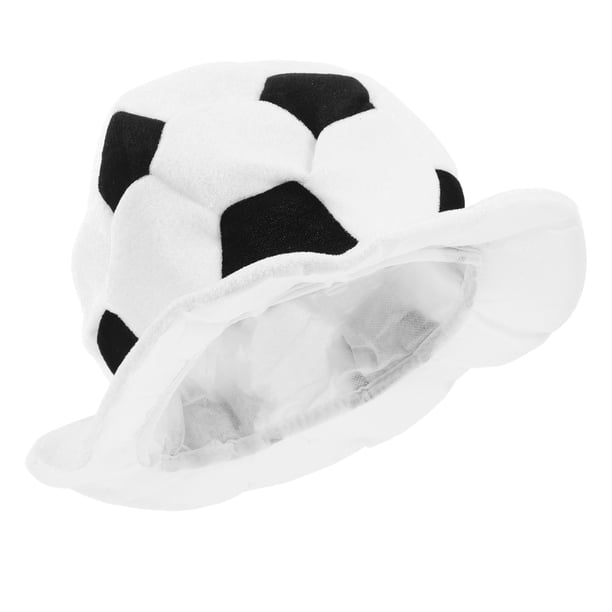 Sombrero con forma de balón de fútbol, accesorio creativo para fiestas, elegante sombrero para fanáticos del deporte, artículos de fiesta, recuerdos para hombres y mujeres (tamaño promedio)
