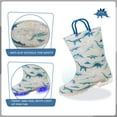 thumbnail image 4 of EUXTERPA Boys Grey Dinosaur Rain Boots Toddler Kids Light Up Waterproof Boots with handles Toddler Size 5, 4 of 7