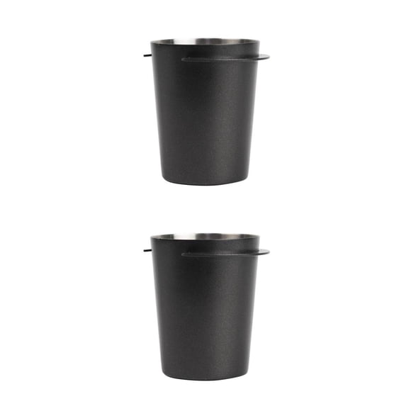 Matsuzay 2.08inch Dosing Cup Sniffing Mug Kitchen Resistant  Press Powder Wear 2piezas Negro