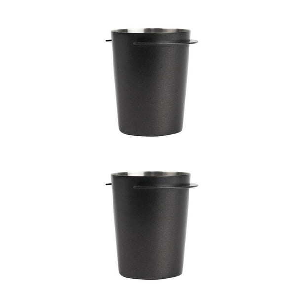 Matsuzay 2.08inch Dosing Cup Sniffing Mug Kitchen Powder Press Wear Resistant Negro 2Conjunto