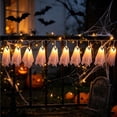 thumbnail image 4 of Halloween Decoration String Lights, Light up Ghost Garland, 8ft Battery Operated Ghost Lights with 10 LED for Mantle, Fireplace, Window, Porch, Party Indoor Outdoor Decor, 4 of 7