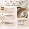 thumbnail image 5 of 14K Solid White Gold Lab Grown Moissanite Round Cut Solitaire Pendant | Double Loop Bail | 6.5mm 1.0 CTW | Pendant Only | Fine Jewelry Luxury Gift, Birthday, Anniversary, Mothers Day, 5 of 7