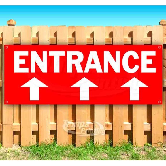 Entrance 13 oz Vinyl Banner With Metal Grommets