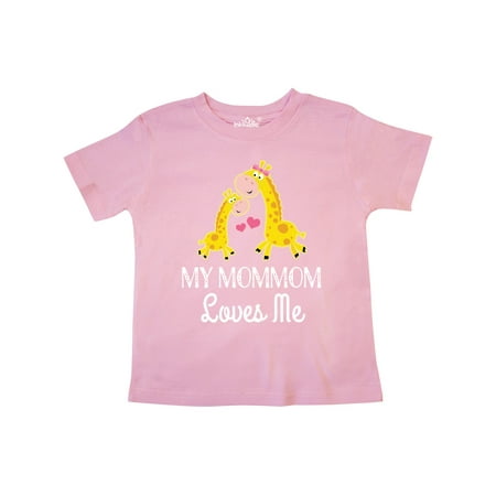 

Inktastic Mommom Loves Me Childs Giraffe Gift Toddler Boy or Toddler Girl T-Shirt
