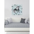 thumbnail image 3 of Marmont Hill Black Floral Unicorn Canvas Wall Art, 3 of 7