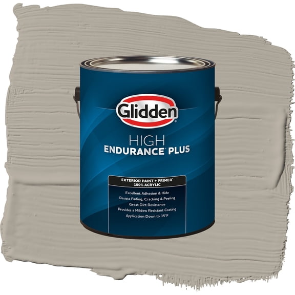 Glidden High Endurance Plus Fieldstone Flat Exterior Paint and Primer, 1 Gallon