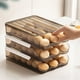 thumbnail image 4 of Contenedor de huevos Worallymy, soporte automático para huevos rodantes, bandeja de almacenamiento de plástico para nevera de cocina, contenedores organizadores transparentes para nevera y alimentos Worallymy JD735795834, 4 of 7