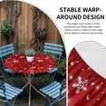 thumbnail image 2 of Red Snowflake Christmas Round Tablecloth for 55-60 Inch Tables,Fitted Table Cover with Elastic Edge,Xmas Snowflake Modern Art Winter Waterproof Outdoor Table Cloth Protector for Patio Garden Dinner, 2 of 9