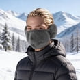 thumbnail image 2 of Unique Bargains 1 Pc Two-in-one Face Mask Windproof Balaclava for Cycling Dark Gray, 2 of 6
