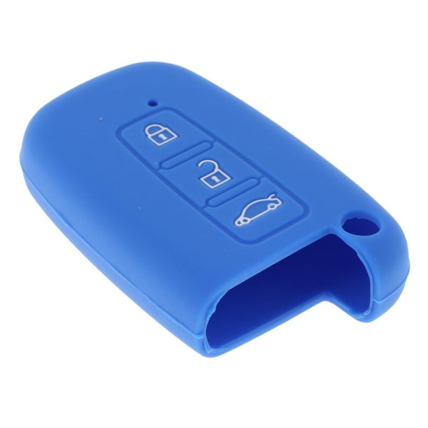 Funda para llave de coche de 3 botones, carcasa para llave para K5 K7 azul Cola Funda protectora de silicona clave
