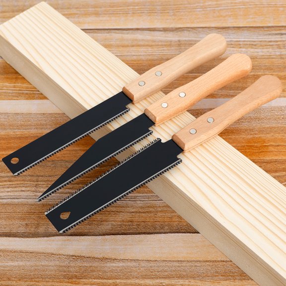 Sutowe 3Pcs 65 Manganese Steel 12" Japanese Hand Saw Accurate Efficient Small Hand Saw Precision Cutting Japanese Pull Blade for Wood