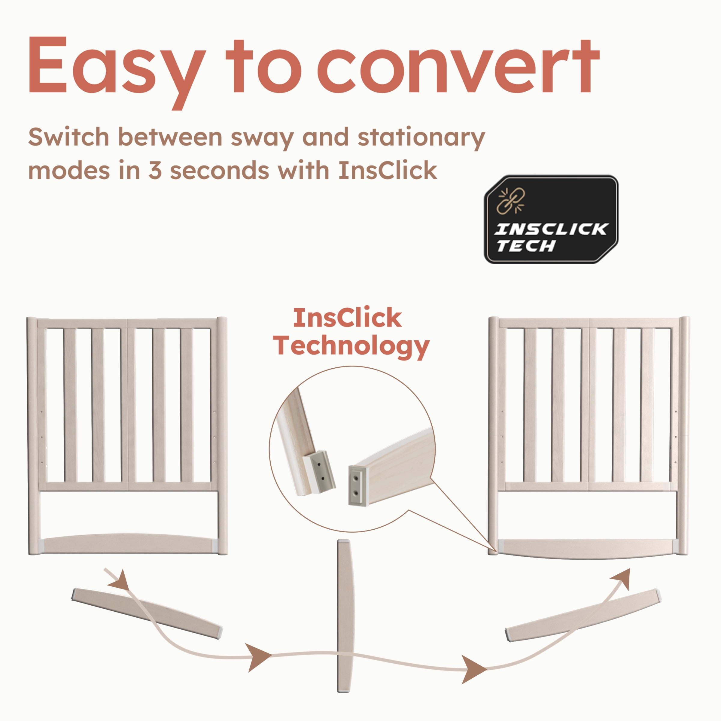 Mamazing 7-in-1 Convertible Baby Crib with mattress, 4 Adjustable Heights Pinewood Foldable Infant Cradle Converts to Twin Bed Playpen Mini Sofa