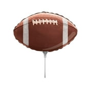 Pack of 10 Realistic Football Foil Party Balloons with Sticks 18"