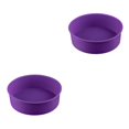 thumbnail image 1 of kurtrusly Wedding Birthday Party Cake Restaurant Reusable Washable Mousse Round Mould Kitchen Gadget Accessories Purpe 8 Inch 2Set, 1 of 6