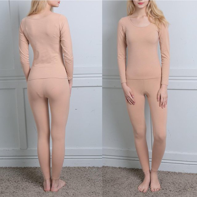 Pantalones Superiores Elástico Mujer Leggings Térmicos Conjunto de Pijamas de Ropa Interior Long Johns L Baoblaze Conjunto de ropa interior térmica de mujeres