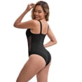 thumbnail image 2 of DARING DIVA Women's Seamless V Neck Mesh Waist Tummy Control Shapewear M Black, 2 of 6