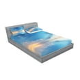 thumbnail image 2 of Ambesonne Blue Fitted Sheet & Pillow Sham Set, Ocean Horizon Clouds Sky, Full, Blue, 2 of 2