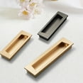 thumbnail image 4 of Justharion Zinc Alloy Sleek Single Hole Drawer Handle Backplates For Minimalist Look Concealed Embedded Flush 112mm copper color, 4 of 6