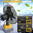 thumbnail image 4 of Ventilador inalámbrico para obras Ecarke, 20 V, 8 pulgadas y 2 velocidades con carga USB, 4 of 8