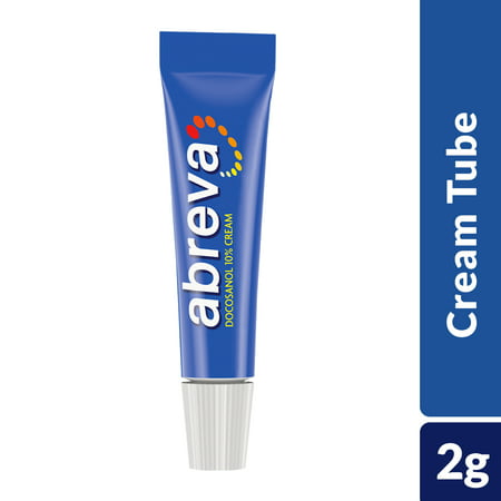 Abreva Docosanol 10% Cream Tube, FDA Approved Treatment for Cold Sore/Fever Blister, 2 grams On the Go (Best Cold Sore Cream Uk)