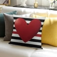 thumbnail image 3 of Orinice Valentines Pillow Covers   Valentines Pillowcase Red Heart Decoration Valentine's Day Premium   Throw Cushion Case Romantic Home Decor for Bed Sofa and Car 24x24in, 3 of 5