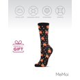 thumbnail image 6 of MeMoi Women's Cheery Pumpkin Polka Dot Festive Crew Socks - Womens - Female, 9-11, Black, 6 of 7