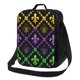 thumbnail image 1 of Balery Mardi Gra Geometric Caja de Almuerzo y Bolsa de Almuerzo para Hombres y Mujeres, Bolsa de Almuerzo Reutilizable con Gran Capacidad, Bolsa de Almuerzo Aislada, 1 of 7
