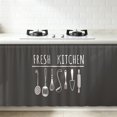 thumbnail image 4 of Celsvanis Kitchen Cabinet Dust Proof Curtain, Self Adhesive No Drill Drape Decorative Cover For Household Kitchen Storage Cabinet Interior Decoration 27.5"x47", 4 of 6