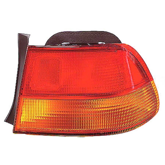 KAI New Economy Replacement Passenger Side Outer Tail Light Lens And Housing, Fits 1996-1998 Honda Civic Coupe