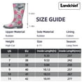 thumbnail image 2 of Landchief Women's Tall Waterproof Rubber Rain Boots for Garden, Size 8, Rose, 2 of 7