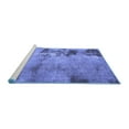 thumbnail image 2 of Ahgly Company Machine Washable Indoor Square Abstract Blue Modern Area Rugs, 3' Square, 2 of 4