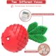 thumbnail image 3 of cepillo de dientes chirriante para perros, indestructible, duradero, de caucho natural, para perros y cachorros pequeños y medianos, ideal para el cuidado dental de mascotas (rojo), 3 of 5
