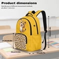 thumbnail image 7 of Xoenoiee Yellow Leopard Pattern 17 Inch Kids Backpack Lightweight Teen Backpack Schoolbag for Girls, Large Capacity Bookbag Daypack with Adjustable Padded Straps for Middle High School College, 7 of 7