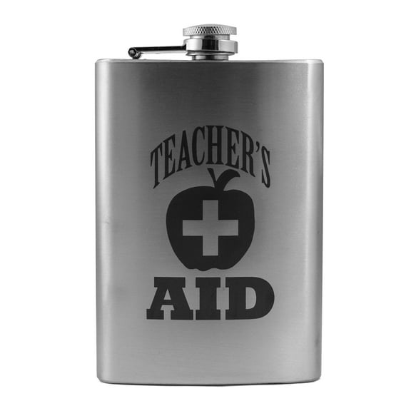 8oz Teacher's Aid Flask L1 Fun Silly Novelty