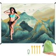 thumbnail image 1 of Manta de playa DPWCVM, impermeable y resistente a la arena, grande, 211 x 269 cm, 1 of 9