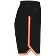 thumbnail image 5 of Holloway Sportswear XS Womens RETRO BASKETBALL SHORTS Black/Orange/White 224377, 5 of 7