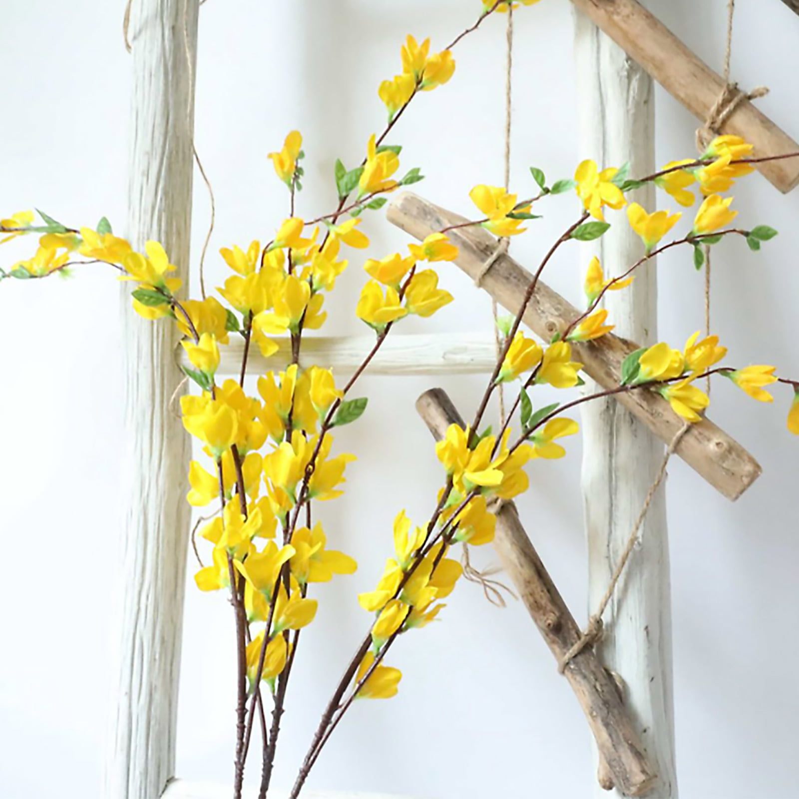 Artificial Long Yellow Flower Winter Jasmine Dried Branch Wedding Decoration 