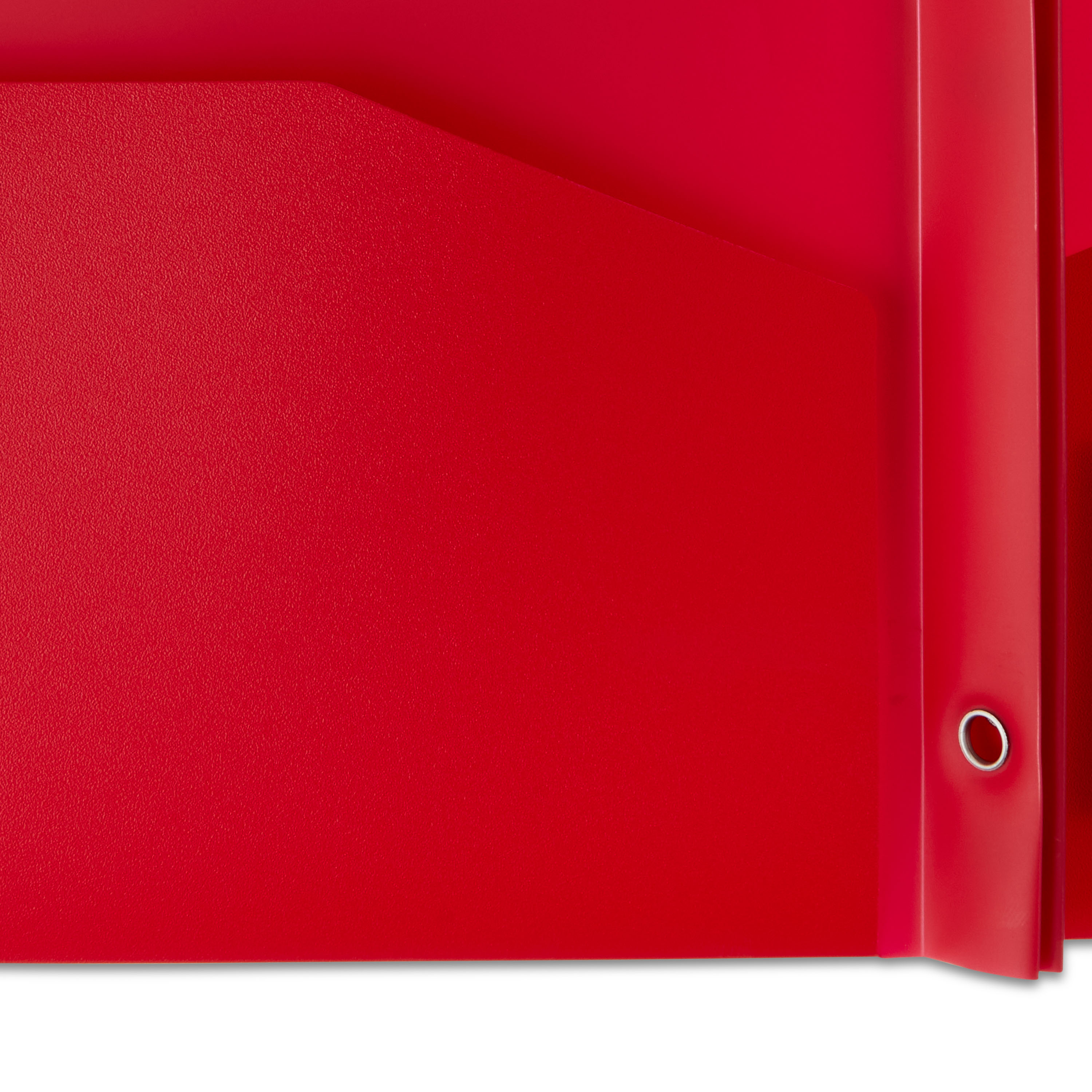 Carpeta de plástico Pen+Gear de 3 ganchos y 2 bolsillos, roja 3