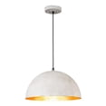 thumbnail image 2 of Industrial Oversized Metal Dome Pendant Light - Modern Farmhouse 15in - Off-White, 2 of 5