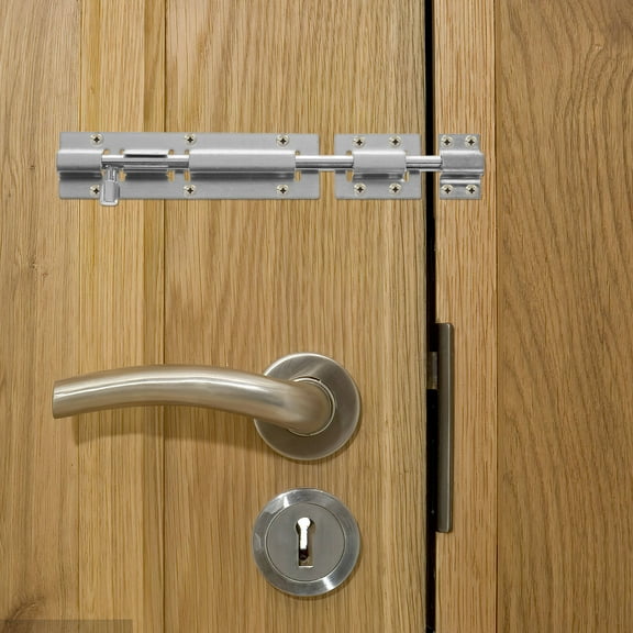 CIMAXIC Heavy Duty Gate Latch Barrel Bolt Slide Lock Stainless Steel 1Set Silver