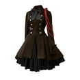 thumbnail image 1 of Pisexur Robe de Cour Mode Femme Décontractée Ample Col Rond Manches Longues Robe Patchwork Confortable Robe Femme en Solde, 1 of 2