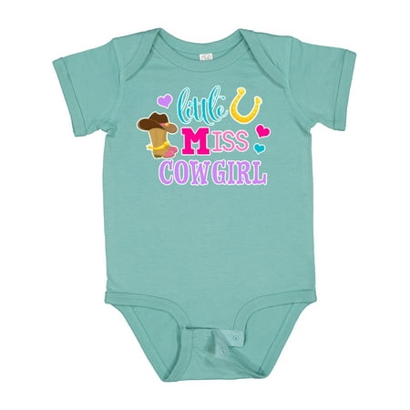 

Inktastic Little Miss Cowgirl with Boots and Horseshoe Gift Baby Girl Bodysuit