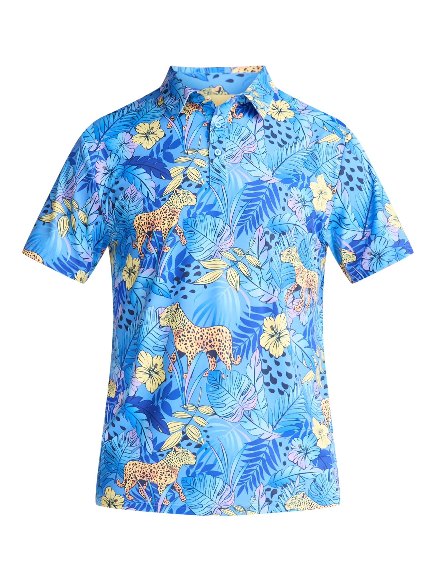 Birdie Bound Men's and Big Men's Novelty Print Golf Polo Shirt, Sizes S-5XL