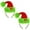 Green, variant on Green Furry Headband Christmas Hat Headband with Red Heart Cute Headpiece Funny Novelty Accessories Christmas Party Favors Women Men(2PC)