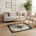 thumbnail image 3 of ODIKA 4'x6' Washable Area Rug Non-Slip, Chair-Friendly, Flatwoven Compass Nautical Vintage Motifs Maritime Distressed Border Map for Home Office, Under Desk, 3 of 7